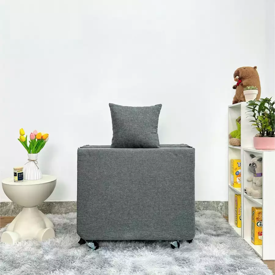 GIƯỜNG GẤP 90CM XÁM