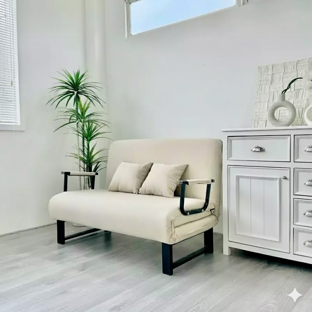 SOFA Giường 100CM Kem